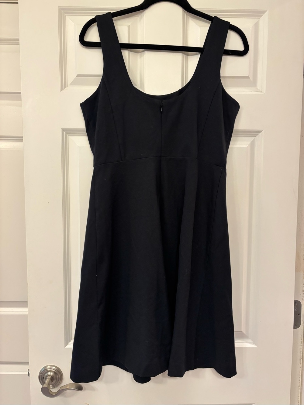 J. Crew Black Sleeveless Midi A-Line Dress size M